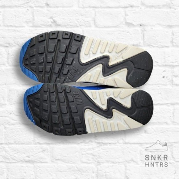 Nike Air Max 90 Multi-Color University Gold Black Blue CD6864-700 GS Size 7Y - Picture 8 of 9